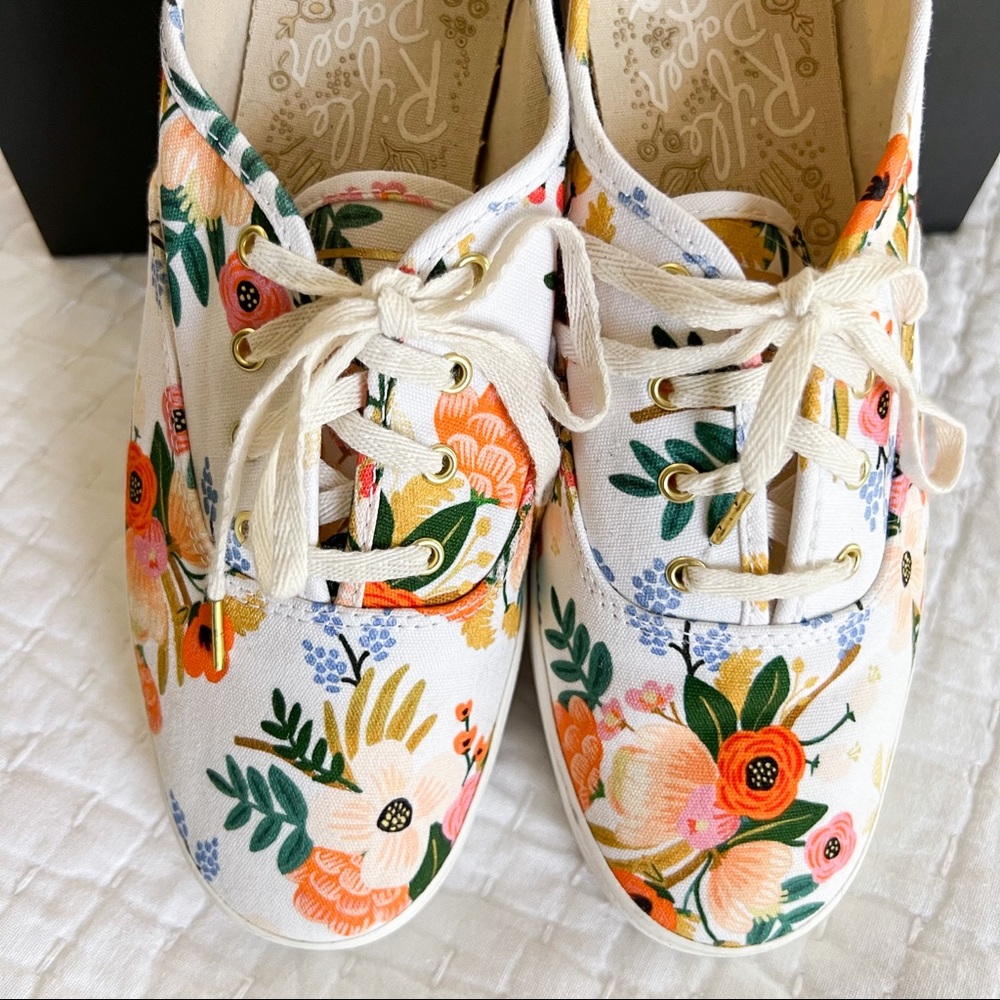 Rifle Paper Co. X Keds Floral Tennis Shoe Flats Gem